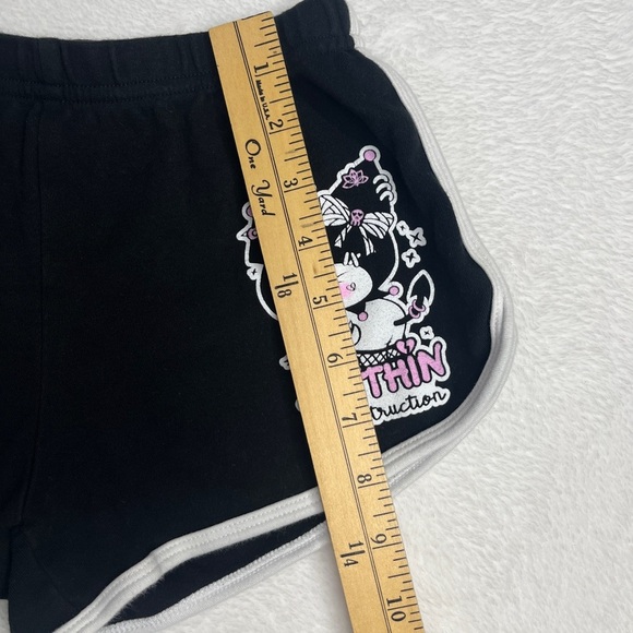 Los Angeles Apparel Kuromi “Within Destruction” Black Dolphin Short Shorts Sz S - Picture 4 of 9